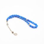 مسبحة العقيق باللون النيلي 33 حبة