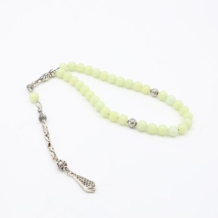 مسبحة حجر الاسترين المضيء 33 حبة