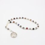 ⁦مسبحة عقيق مع حجر المط الأبيض 45 حبة⁩ - الصورة ⁦2⁩