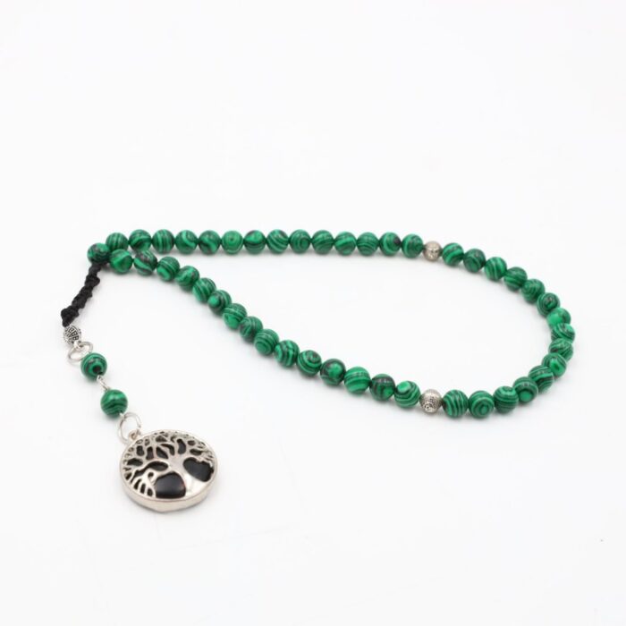 ⁦مسبحة حجر الملكيت الأخضر 45 حبة⁩ - الصورة ⁦2⁩