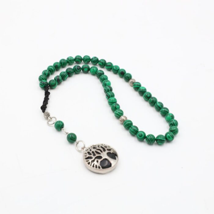 ⁦مسبحة حجر الملكيت الأخضر 45 حبة⁩ - الصورة ⁦3⁩