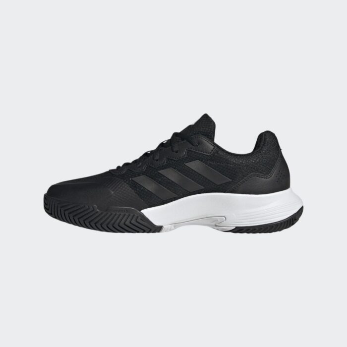 ⁦adidas Men's Gamecourt 2.0 M Tennis Shoes - Black- حذاء اديداس جيم كورت 2.0 تينس للرجال لون أسود⁩ - الصورة ⁦4⁩