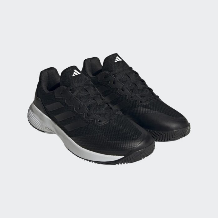 ⁦adidas Men's Gamecourt 2.0 M Tennis Shoes - Black- حذاء اديداس جيم كورت 2.0 تينس للرجال لون أسود⁩ - الصورة ⁦5⁩
