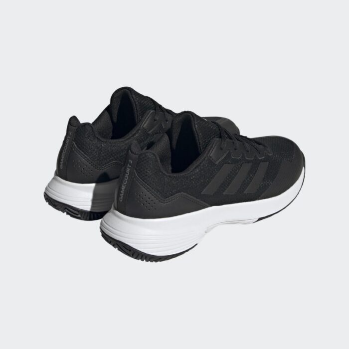 ⁦adidas Men's Gamecourt 2.0 M Tennis Shoes - Black- حذاء اديداس جيم كورت 2.0 تينس للرجال لون أسود⁩ - الصورة ⁦6⁩