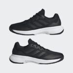 ⁦adidas Men's Gamecourt 2.0 M Tennis Shoes - Black- حذاء اديداس جيم كورت 2.0 تينس للرجال لون أسود⁩ - الصورة ⁦9⁩