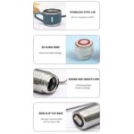 ⁦ثيرموس ستيل سعة 500 ملل مع كاستين لون أزرق⁩ - الصورة ⁦2⁩