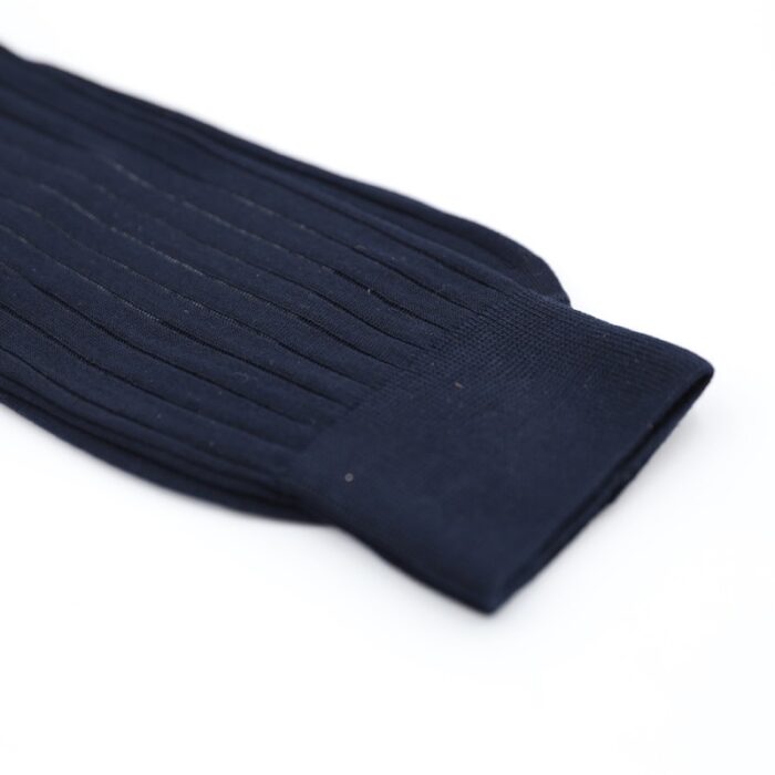 ⁦جوارب فولو Volo ساق طويل قطن مارسيليزيه (زوج واحد) 40-46 للرجال لون كحلي⁩ - الصورة ⁦7⁩