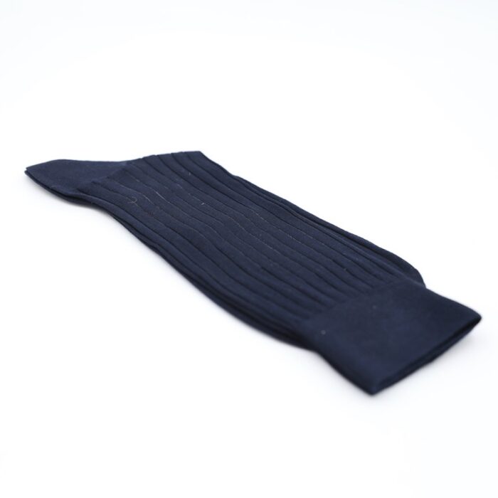 ⁦جوارب فولو Volo ساق طويل قطن مارسيليزيه (زوج واحد) 40-46 للرجال لون كحلي⁩ - الصورة ⁦8⁩