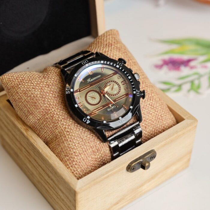 1033752413_68cf0968303ac ساعات Aaimow رجال-دائري لون اسود - الصورة 1