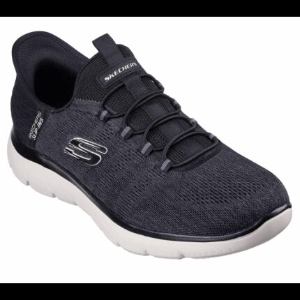 Skechers Men's Slip-ins: Summits - Key Pace Shoes - حذاء سكيتشرز سليب انس: سميتس - كيه بيس للرجال لون أسود ونعل أبيض