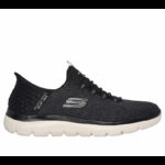 ⁦Skechers Men's Slip-ins: Summits - Key Pace Shoes - حذاء سكيتشرز سليب انس: سميتس - كيه بيس للرجال لون أسود ونعل أبيض⁩ - الصورة ⁦2⁩