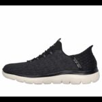 ⁦Skechers Men's Slip-ins: Summits - Key Pace Shoes - حذاء سكيتشرز سليب انس: سميتس - كيه بيس للرجال لون أسود ونعل أبيض⁩ - الصورة ⁦5⁩