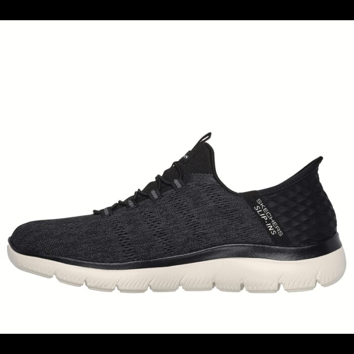 ⁦Skechers Men's Slip-ins: Summits - Key Pace Shoes - حذاء سكيتشرز سليب انس: سميتس - كيه بيس للرجال لون أسود ونعل أبيض⁩ - الصورة ⁦5⁩