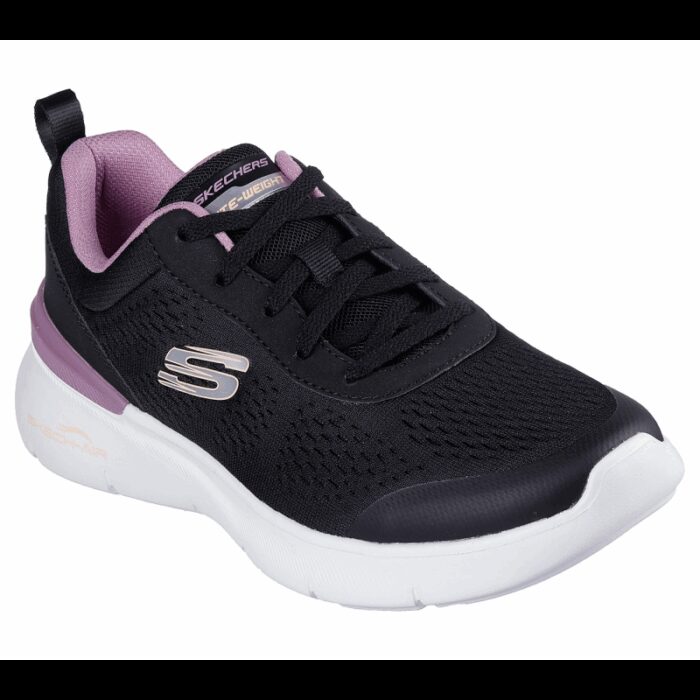 103377789_68cefc6cdb645 Skechers Women's Skech-Air Dynamight 2.0 - New Heights Shoes - حذاء سكيتشرز سكيتش اير ديناميت 2.0 للنساء لون أسود ونعل ابيض - الصورة 1