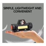 ⁦مصباح كشاف رأس ذات مصباحين LED - مقاوم لرذاذ الماء - قابل للشحن بسلك USB⁩ - الصورة ⁦6⁩