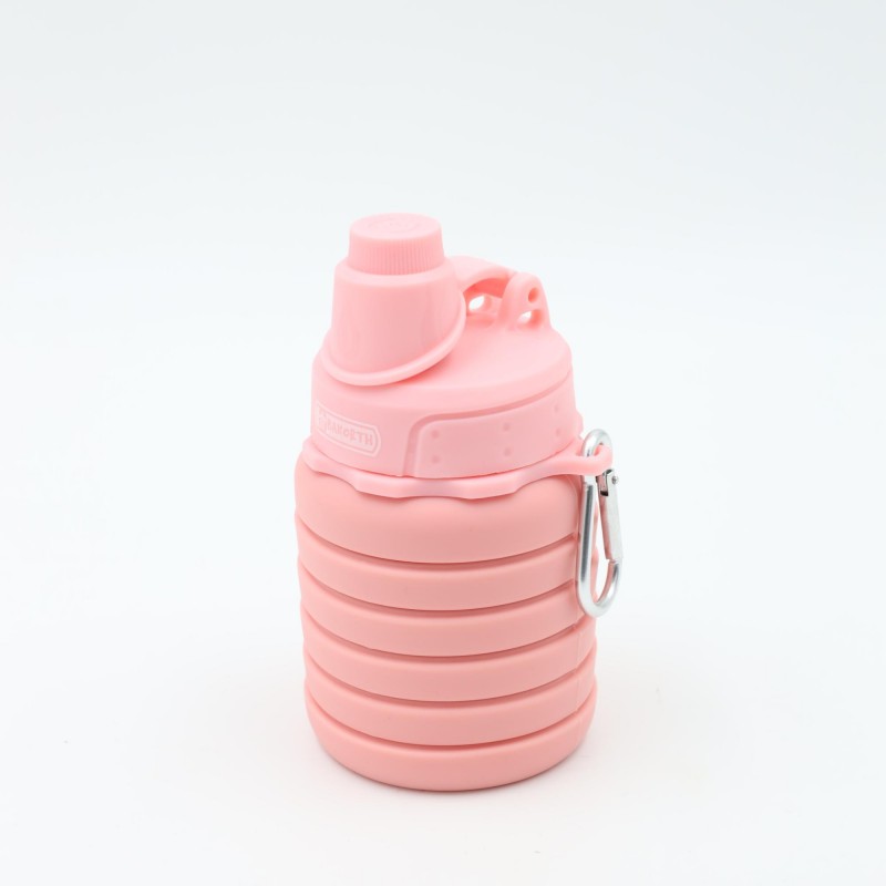 ⁦مطرة ماء سيلكون قابلة للتمدد لون زهري⁩ - الصورة ⁦1⁩