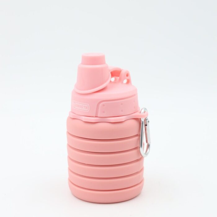 ⁦مطرة ماء سيلكون قابلة للتمدد لون زهري⁩ - الصورة ⁦2⁩