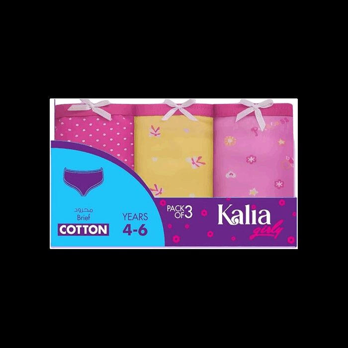 103388995_68b95ff235daf طقم داخلي بناتي مطبوع مجرود بريف (3 قطع) بثلاث ألوان - الصورة 1