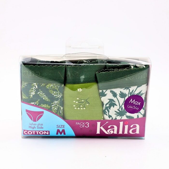 ⁦طقم داخلي مجروط فوطة مطبوع (3 قطع) للنساء بثلاث ألوان⁩ - الصورة ⁦2⁩
