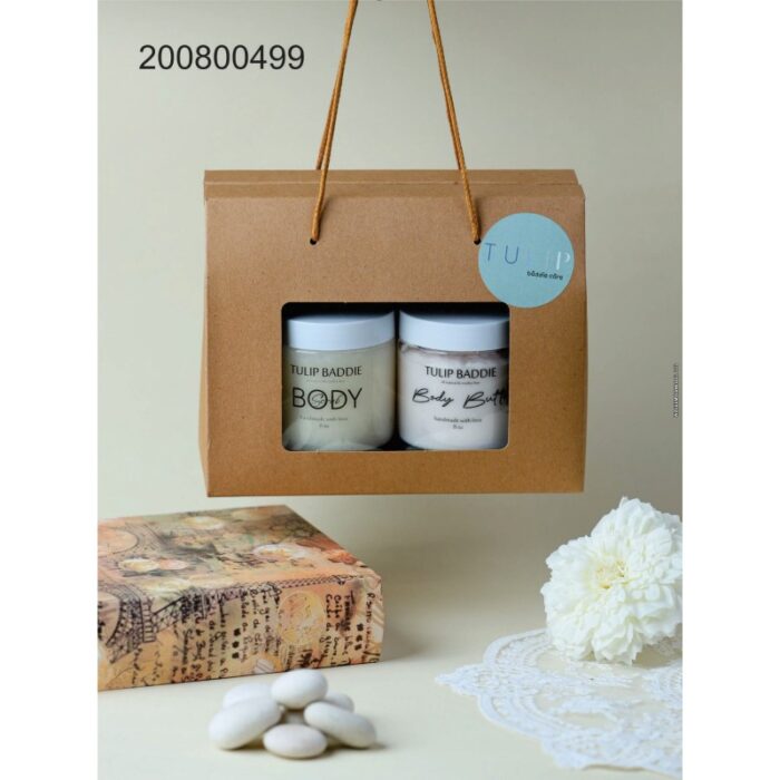 ⁦بكج العناية بالجسم مقشر جسم ومرطب للجسم نكهة فانيلا حجم 8OZ⁩ - الصورة ⁦3⁩