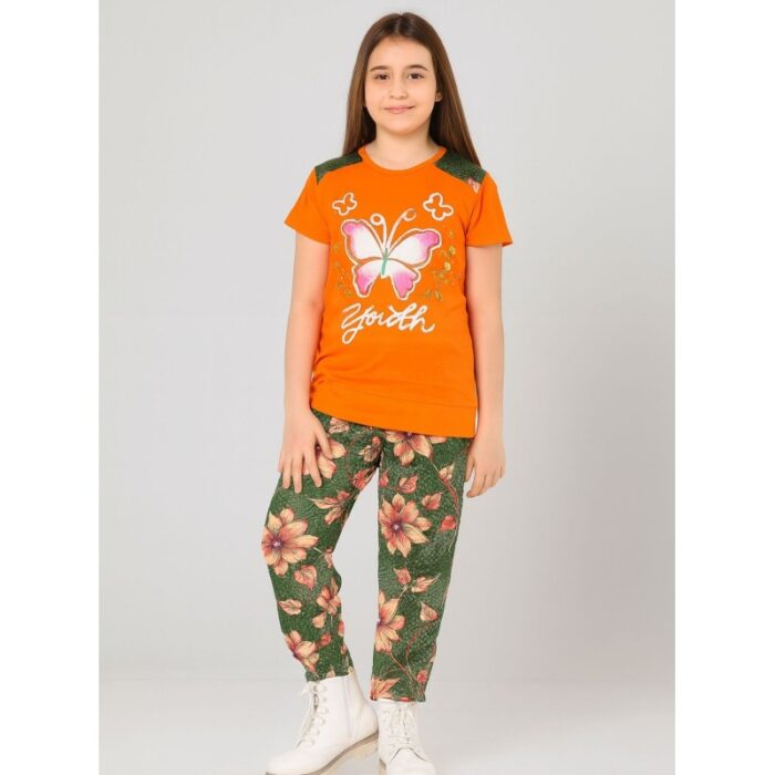 ⁦بجامة بناتي قطعتين صيفي⁩ - الصورة ⁦2⁩