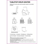 ⁦.ﺗﻌﻣﻝ ﺑﺎﻟﻳﺩ (Tabletop Drum Grater) ﻣﺑﺷﺭﺓ / ﻗﻁﺎﻋﺔ ﻁﻌﺎﻡ⁩ - الصورة ⁦5⁩