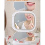 ⁦خزانة صغيرة و منظم تجميل وإكسسوارات مع مرآة⁩ - الصورة ⁦2⁩