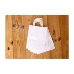 ⁦طقم 12 كيس ورق كرافت بيضاء بحجم 22*11*27 سم⁩ - الصورة ⁦3⁩