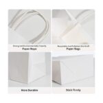 ⁦طقم 12 كيس ورق كرافت بيضاء بحجم 22*11*27 سم⁩ - الصورة ⁦4⁩