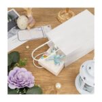 ⁦طقم 12 كيس ورق كرافت بيضاء بحجم 22*11*27 سم⁩ - الصورة ⁦5⁩