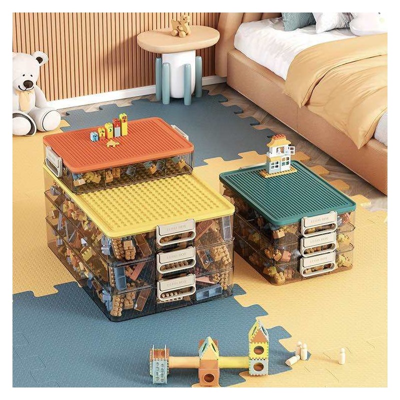 ⁦صناديق تخزين بلاستيكية شفافة مخصصة لألعاب الأطفال⁩ - الصورة ⁦1⁩