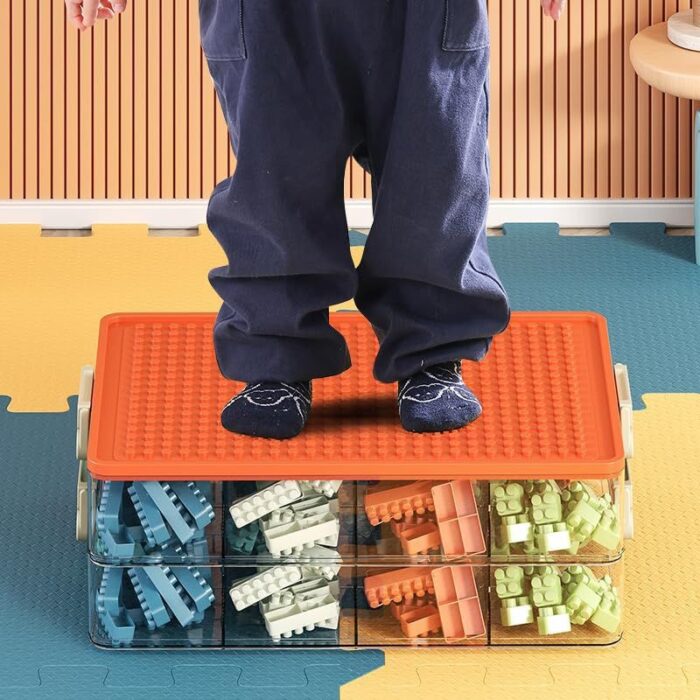 ⁦صناديق تخزين بلاستيكية شفافة مخصصة لألعاب الأطفال⁩ - الصورة ⁦4⁩