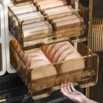 ⁦منظم أدراج شفاف 3 طبقات للملابس والجوارب (34×24×35.5 سم)⁩ - الصورة ⁦2⁩