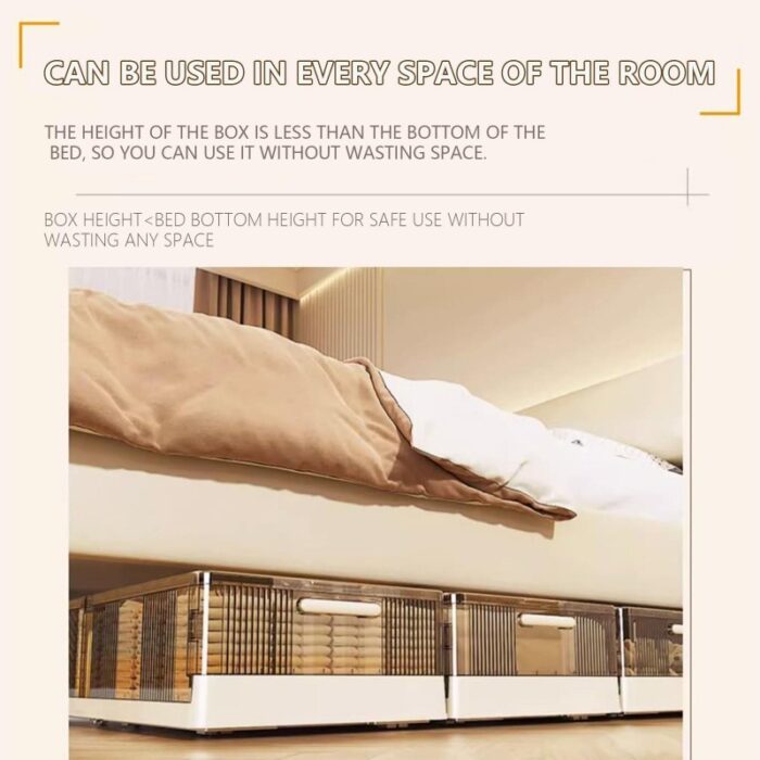 ⁦صندوق تخزين قابل للطي أسفل السرير⁩ - الصورة ⁦4⁩