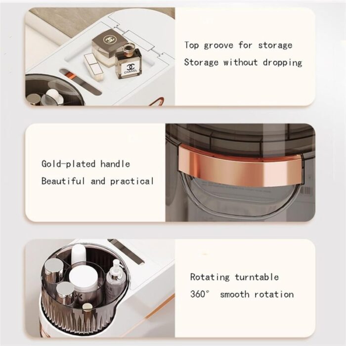 ⁦خزانة طولية لتخزين ذكي وعصري بثلاثة أدراج واسعة⁩ - الصورة ⁦5⁩