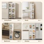 ⁦خزانة تخزين عمودية متعددة الطبقات مكونة من 3 طبقات 28*126 سم⁩ - الصورة ⁦5⁩