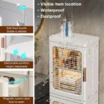 ⁦خزانة تخزين عمودية متعددة الطبقات مكونة من 3 طبقات 28*126 سم⁩ - الصورة ⁦6⁩