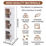 ⁦خزانة تخزين عمودية متعددة الطبقات مكونة من 3 طبقات 28*126 سم⁩ - الصورة ⁦8⁩