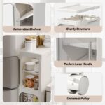 ⁦خزانة تخزين عمودية متعددة الطبقات مكونة من 5 طبقات 33*157 سم⁩ - الصورة ⁦5⁩