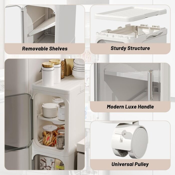 ⁦خزانة تخزين عمودية متعددة الطبقات مكونة من 5 طبقات 33*157 سم⁩ - الصورة ⁦5⁩