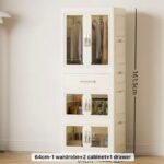 ⁦خزانة بتصميم عملي وأنيق بارتفاع 160 سم، مثالية لترتيب الملابس أو الأدوات المنزلية⁩ - الصورة ⁦4⁩