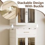 ⁦خزانة بتصميم عملي وأنيق بارتفاع 160 سم، مثالية لترتيب الملابس أو الأدوات المنزلية⁩ - الصورة ⁦6⁩