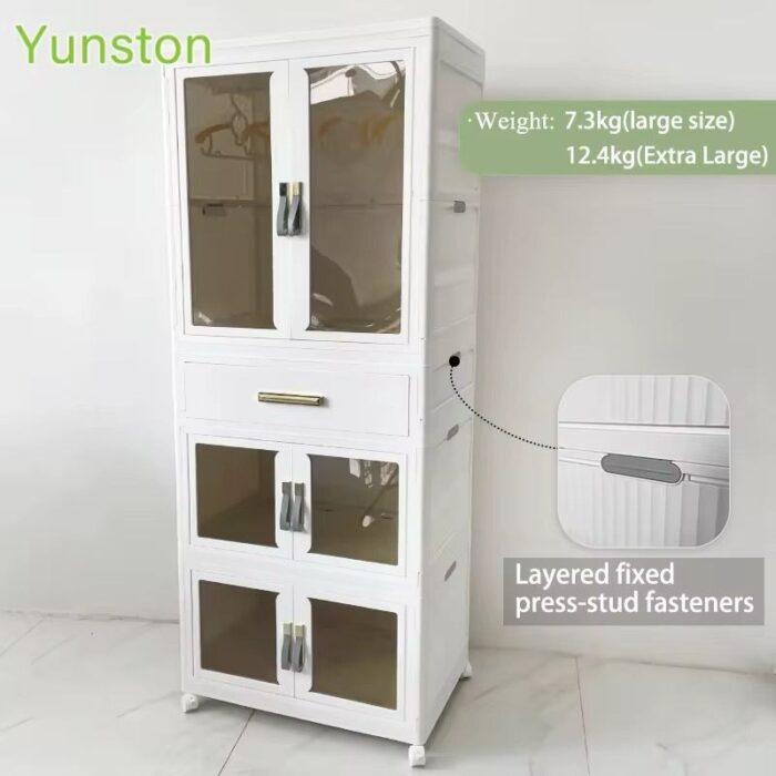 ⁦خزانة بتصميم عملي وأنيق بارتفاع 160 سم، مثالية لترتيب الملابس أو الأدوات المنزلية⁩ - الصورة ⁦9⁩