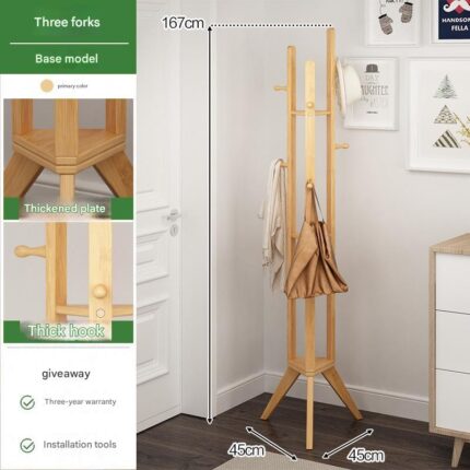 شماعة ملابس خشبية ارضية لغرف النوم او غرفة المعيشة او لتنشيف الملابس