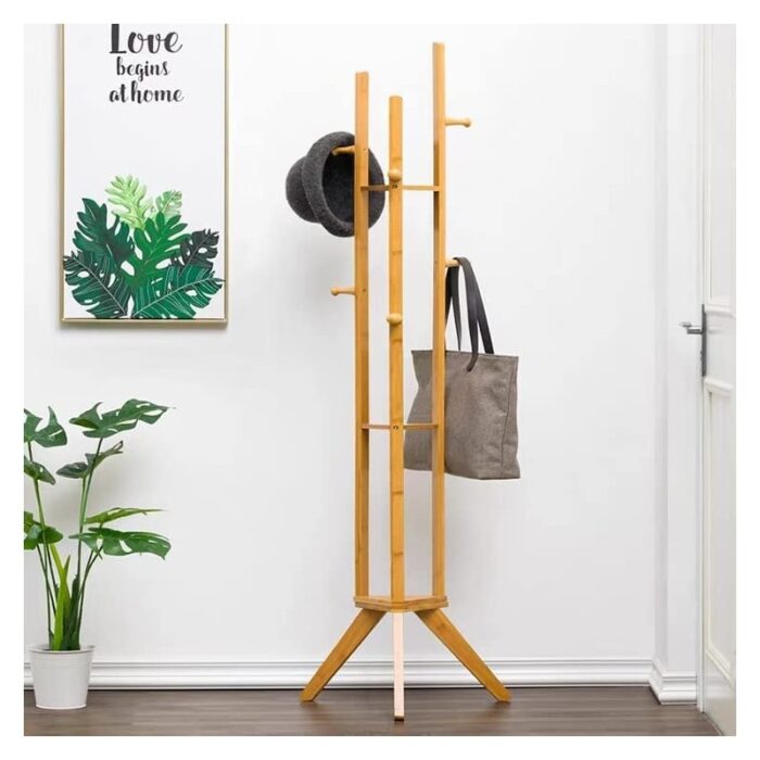 ⁦شماعة ملابس خشبية ارضية لغرف النوم او غرفة المعيشة او لتنشيف الملابس⁩ - الصورة ⁦2⁩