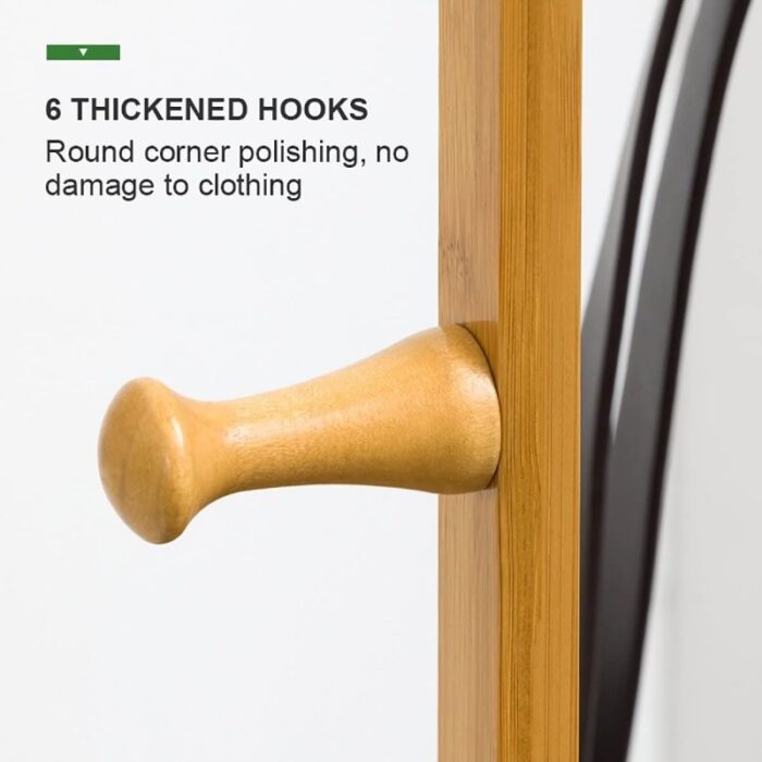 ⁦شماعة ملابس خشبية ارضية لغرف النوم او غرفة المعيشة او لتنشيف الملابس⁩ - الصورة ⁦3⁩