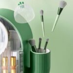 ⁦منظم توفير مساحة لاكسسواراتك و الميك اب مع جارورين ومراه واضاءة⁩ - الصورة ⁦8⁩