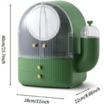 ⁦منظم توفير مساحة لاكسسواراتك و الميك اب مع جارورين ومراه واضاءة⁩ - الصورة ⁦9⁩