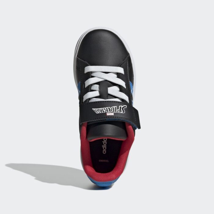 ⁦adidas Kids' Marvel Spider-Man Grand Court Shoes - Black⁩ - الصورة ⁦3⁩