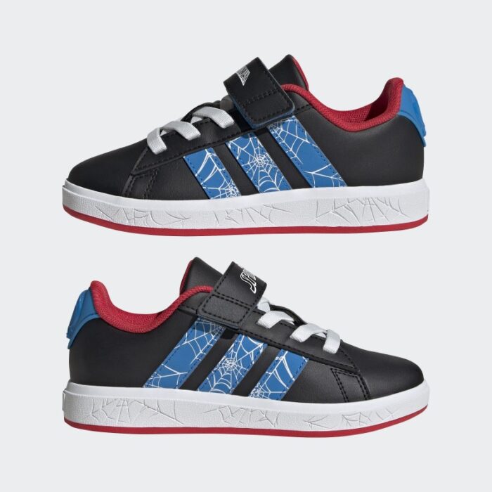 ⁦adidas Kids' Marvel Spider-Man Grand Court Shoes - Black⁩ - الصورة ⁦11⁩